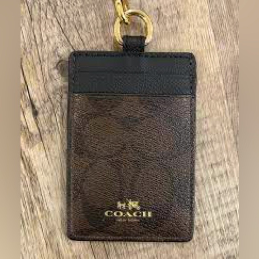 Coach Signature Logo lanyard